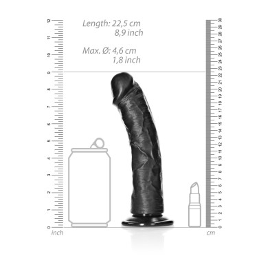 Duże realistyczne żylaste dildo przyssawka 22,5 cm